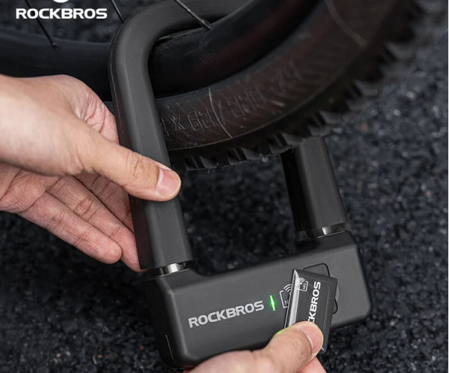 Розумний велосипедний U-замок ROCKBROS Smart NFC Bike Lock
